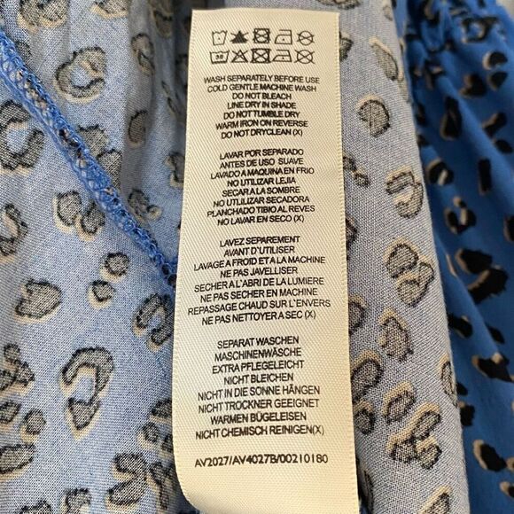 Loralette Blue Leopard Print Kimono Sleeve Mini Dress NWT Size 16-18/Extra Large - Picture 6 of 7